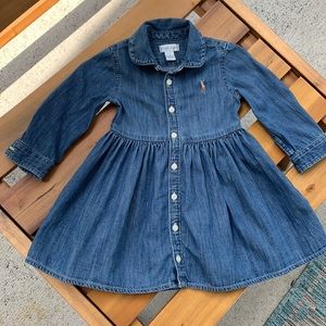 RL denim shirt dress 9m